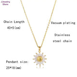Sunflower Clavicle Necklace Choker Crystal Pendant Jewelry