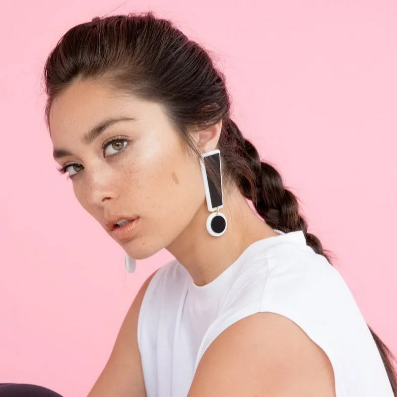 Acrylic Exclamation Point Drop Earrings for Women