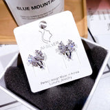 Ballerina Butterfly Crystal Stud Earrings Zircon Gift Jewelry