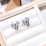 Ballerina Butterfly Crystal Stud Earrings Zircon Gift Jewelry