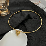Heart Necklace Autumn Golden Jewelry