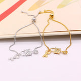24k Key Lock Bracelet for Women Charm Female Bijoux Gift