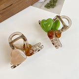 Colorful Heart Hair Clip Ponytail Claw Accessory