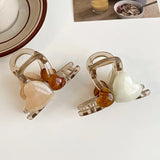 Colorful Heart Hair Clip Ponytail Claw Accessory