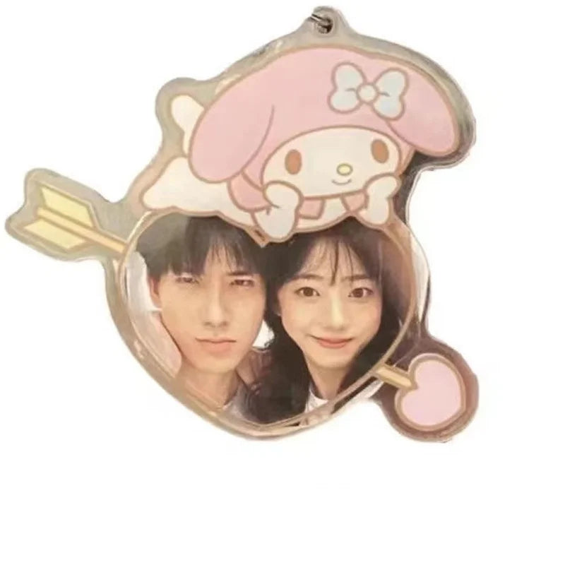 Sweet Couple Single Photo Keychain Anniversary Keychain