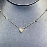 Crystal Heart Necklace Zirconia Candy Women Jewelry Gift