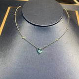 Crystal Heart Necklace Zirconia Candy Women Jewelry Gift