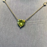 Crystal Heart Necklace Zirconia Candy Women Jewelry Gift