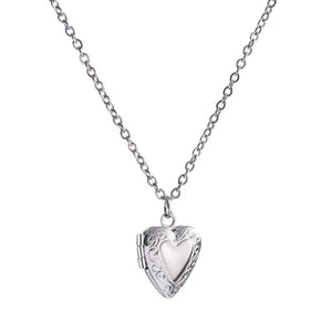 Sweet Love Heart Pendant Silver Necklace Fine Jewelry Gift