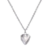 Sweet Love Heart Pendant Silver Necklace Fine Jewelry Gift
