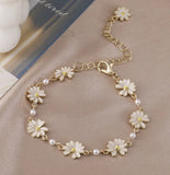 Sweet Daisy Flower Bracelets Minimalist Statement Jewelry Gift