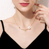 Daisy Flower Bracelet Minimalist Pearl Jewelry Women Gift
