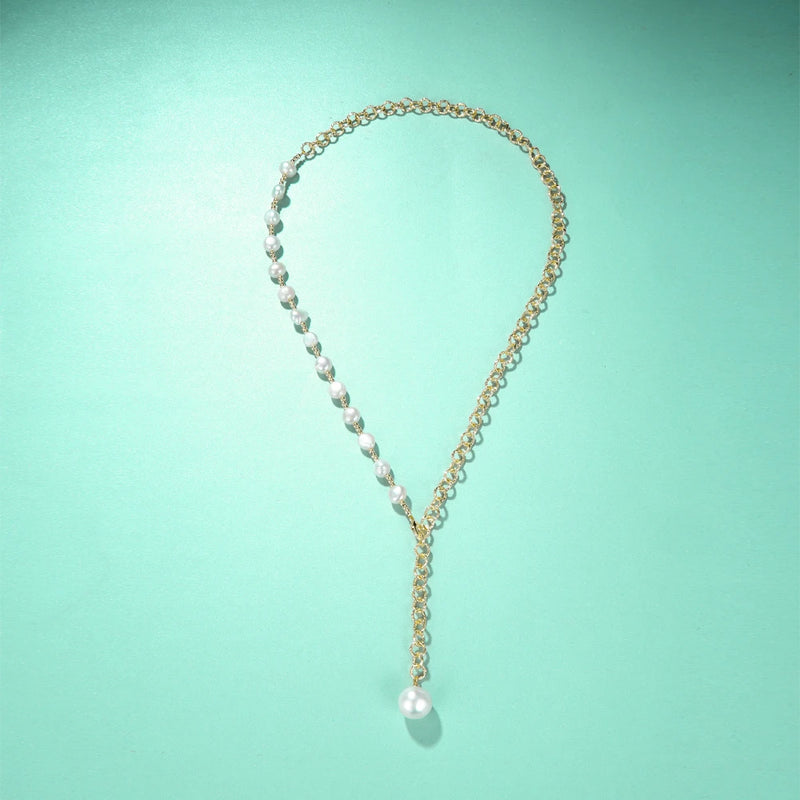 Sweet Freshwater Pearl Necklace Minimalist Women Party Wedding Bridal Jewelry