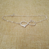 Sweet Lovely Infinity Love Dog Cat Paw Print HEART paw Bracelet