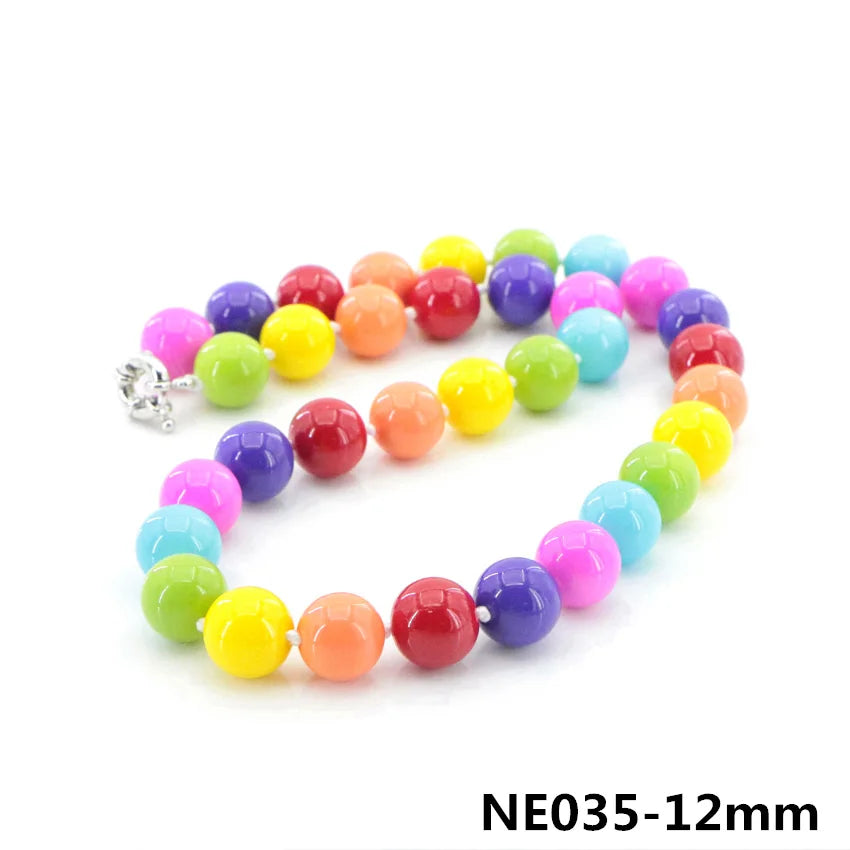 Rainbow Candy Shell Pearl Necklace Romantic Girl Clavicle Chain Gift