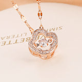 Rose Stainless Steel Lips Pendant Necklace for Women