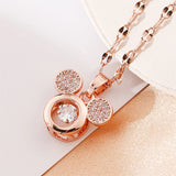 Rose Stainless Steel Lips Pendant Necklace for Women