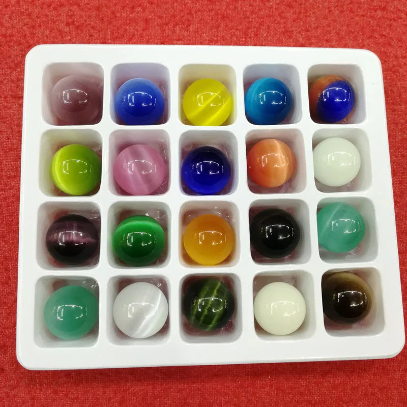 Synthetic Cat's Eye Stone 20mm Round Ball Bead for Jewelry Making (20pcs/lot)