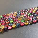 Multicolor Tourmaline Crystal Coin Beads 10mm 15inch