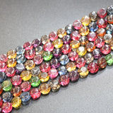 Multicolor Tourmaline Crystal Coin Beads 10mm 15inch
