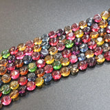 Multicolor Tourmaline Crystal Coin Beads 10mm 15inch