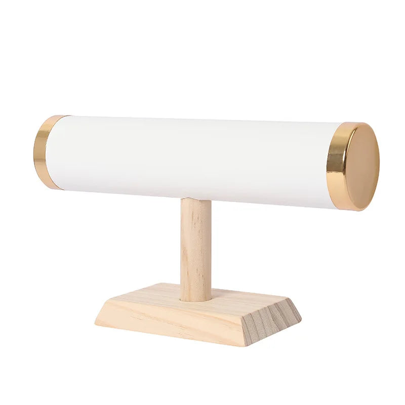 Solid Wood High Watch Display Stand with Microfiber Organizer