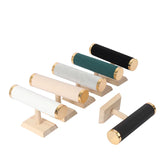 Solid Wood High Watch Display Stand with Microfiber Organizer