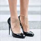 Crystal Rhinestone Tassel Anklet for Women
