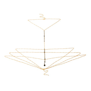 Tassel Body Chain Crystal Necklace Nightclub Jewelry