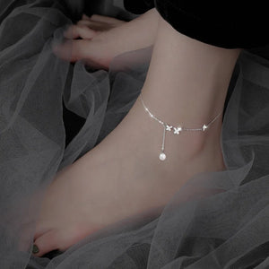 Zircon Butterfly Charm Pendant Bracelet Anklet Party Beach Jewelry For Women