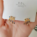 Colorful Rainbow Zircon Drop Earrings for Women Wedding