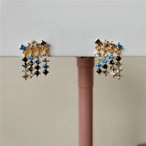 Colorful Rainbow Zircon Drop Earrings for Women Wedding