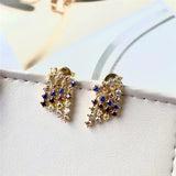 Colorful Rainbow Zircon Drop Earrings for Women Wedding