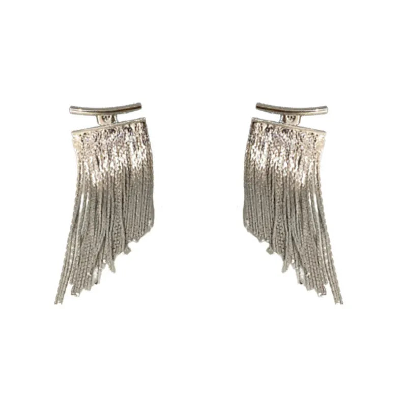 Tassel Earrings Statement Curved Fringe Pendant Jewelry Accessories Women Egirls