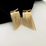 Tassel Earrings Statement Curved Fringe Pendant Jewelry Accessories Women Egirls