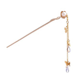 Chinese Style Pearl Plate Hairpin Headdress Hair Sticks