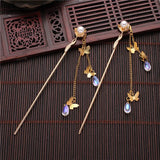 Chinese Style Pearl Plate Hairpin Headdress Hair Sticks