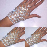 Bohemian Rhinestone Hand Bracelet with Tassel