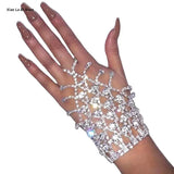 Bohemian Rhinestone Hand Bracelet with Tassel