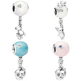 Teddy Bear Rabbit Mouse Elephant Silver Charms for Bracelet DIY