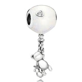 Teddy Bear Rabbit Mouse Elephant Silver Charms for Bracelet DIY