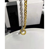 Temperament Silver Stitching Twist Chain Titanium Steel Clavicle Chain Necklace