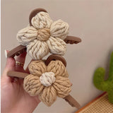 Coffee-colored Wool Flower Hair Clip High-end Shark Clip