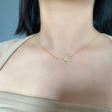 Zirconia Collarbone Chain S925 Silver Butterfly Necklace