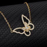 Zirconia Collarbone Chain S925 Silver Butterfly Necklace