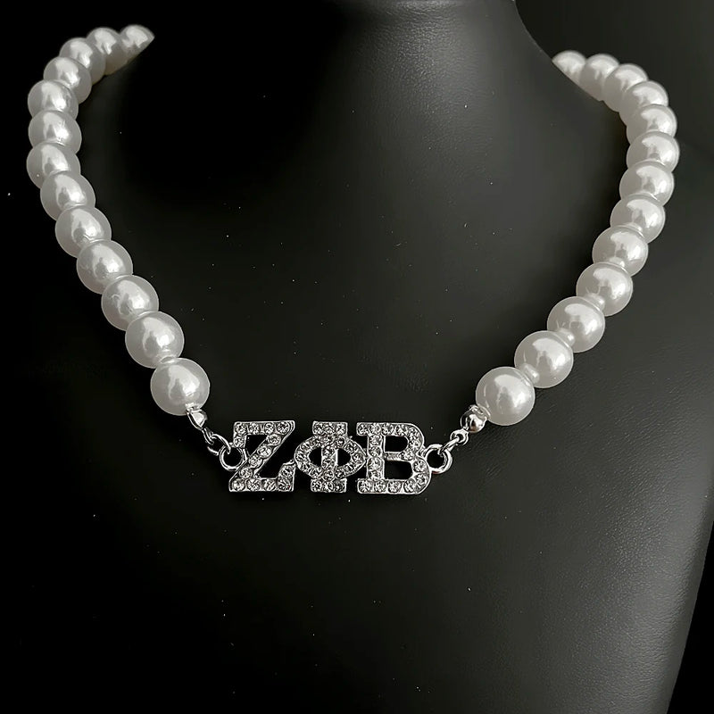OES Letter Label Bead Necklace Choker