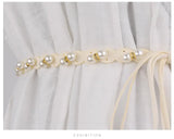 Thin Chain Belt Simulated Pearl Waist Chain Women Lady Dress Skirt Decoration