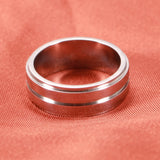 8MM Thin Line Titanium Steel Ring