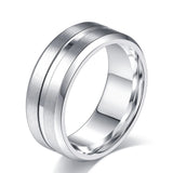 8MM Thin Line Titanium Steel Ring