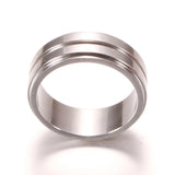 8MM Thin Line Titanium Steel Ring